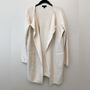 J.Crew Juliette Collarless Sweater Blazer Size M Cream